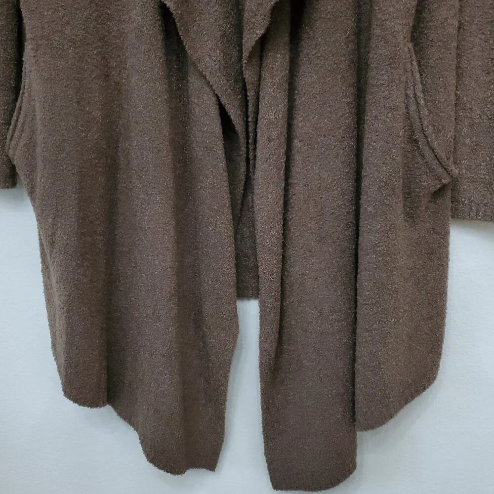 Barefoot Dreams Cozy Chic Calypso Women's Cardigan Sweater Mocha Brown S/M